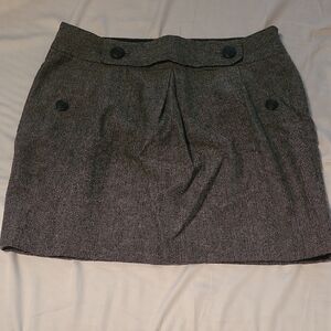 Banana Republic Gray Pleated Pencil Mini Skirt